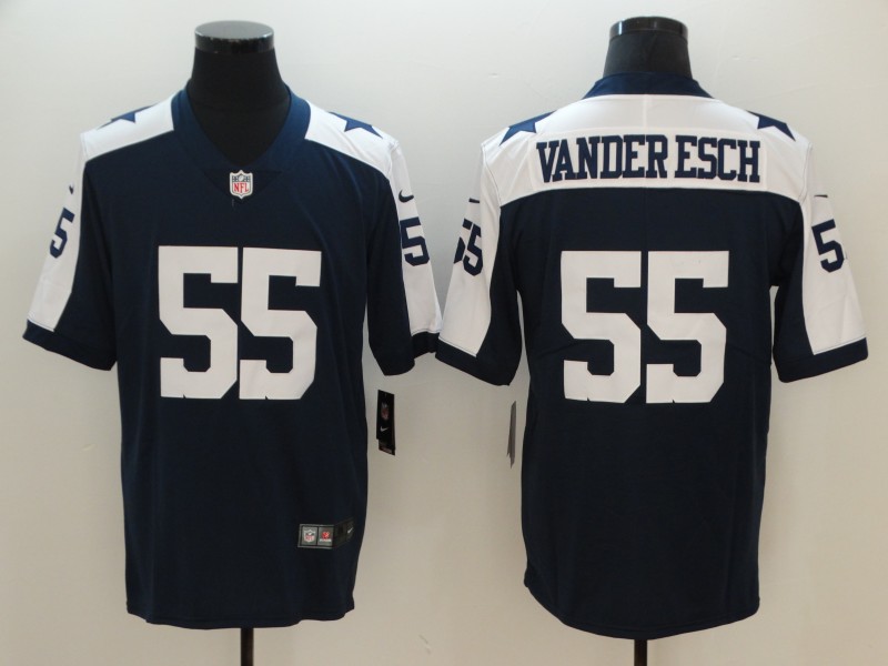 Men Dallas Cowboys #55 Vander esch Blue Thanksgiving Nike Vapor Untouchable Limited Playe NFL Jerseys->denver broncos->NFL Jersey